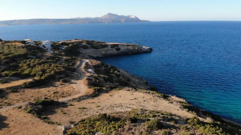 Plaka bei Chania Kreta, Plaka: Erstklassiges Strandgrundstück mit Panoramablick zu verkaufen Grundstück kaufen